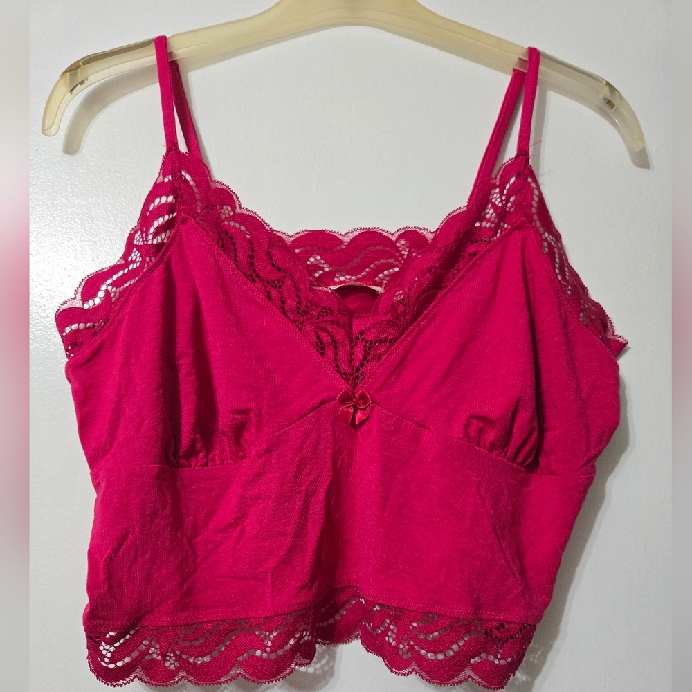 RED Lace Trim BRALETTE/CAMI